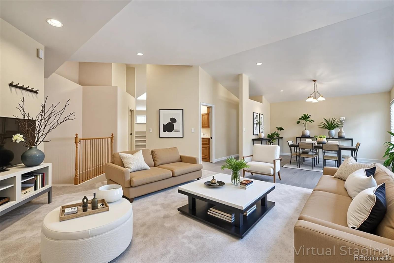 756 Brookside Drive Longmont, CO 80504 - Photo 7 of 46 a living room with furniture and view of kitchen