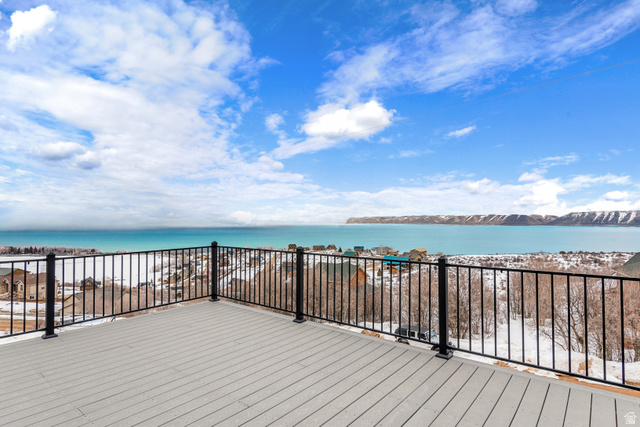 1343 North Trapper Loop Garden City, UT 84028 - Photo 44 of 56 Wooden deck with a water view