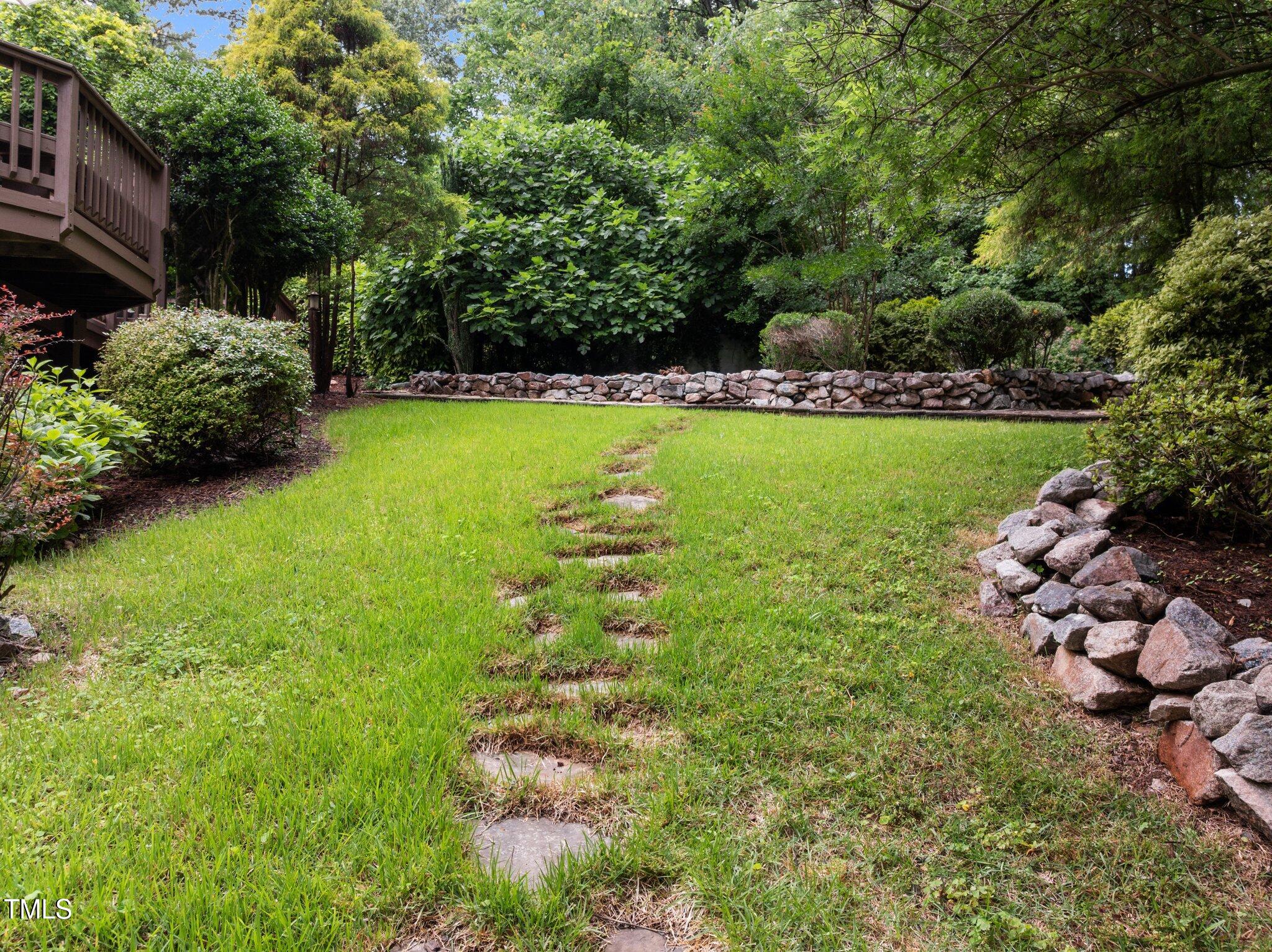 1706 Rangecrest Road Raleigh, NC 27612 - Photo 39 of 43 a view of a garden with houses