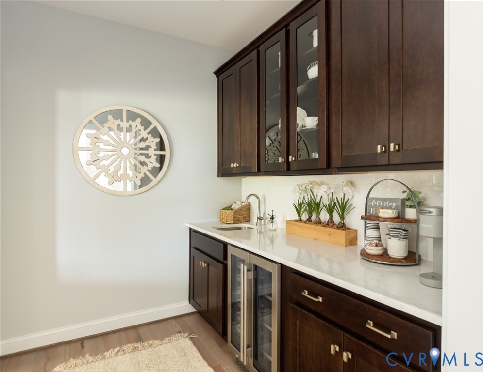 Lot 23 North Shore Road Locust Hill, VA 23092 - Photo 16 of 30 a kitchen with stainless steel appliances granite countertop a refrigerator and a stove