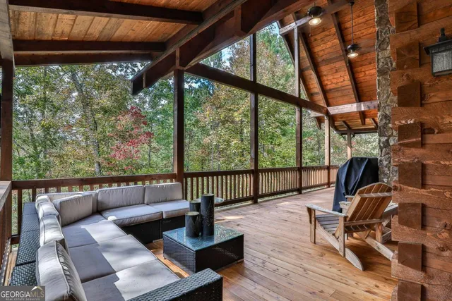 a view of a lake with a trees