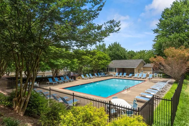 swimming pool with outdoor seating