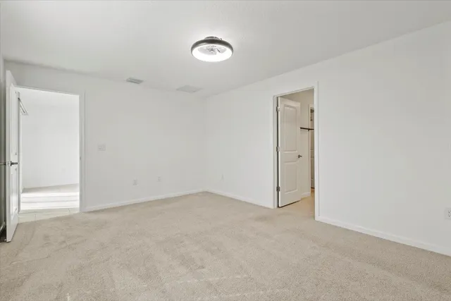 an empty room with an entryway