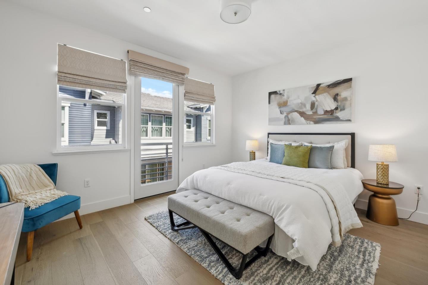 2266 Mora Place Mountain View, CA 94040 - Photo 7 of 32 a bedroom with a bed and wooden floor