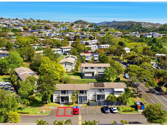 an aerial view of multiple house