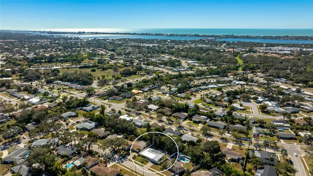 an aerial view of multiple house