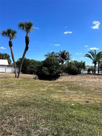 a view of a yard with an outdoor space