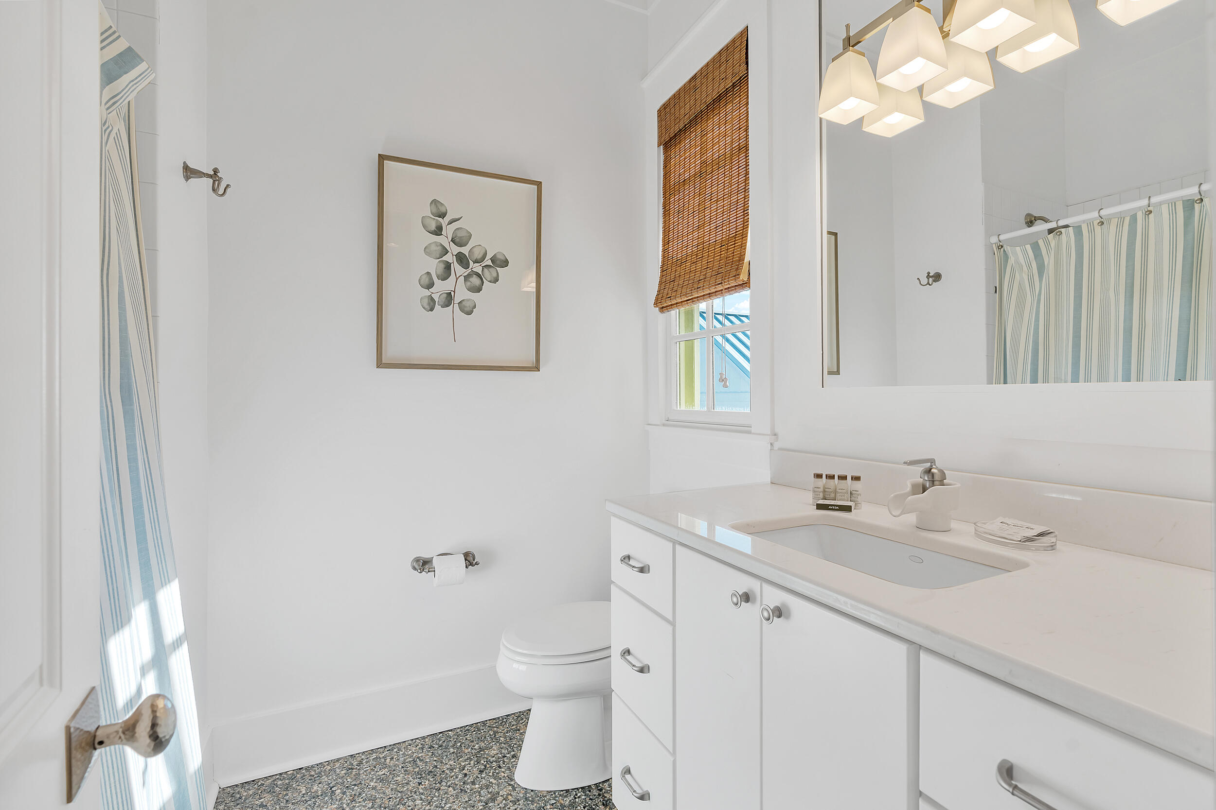 132 Kingston Road Rosemary Beach, FL 32461 - Photo 40 of 70 a bathroom with a sink vanity granite and toilet