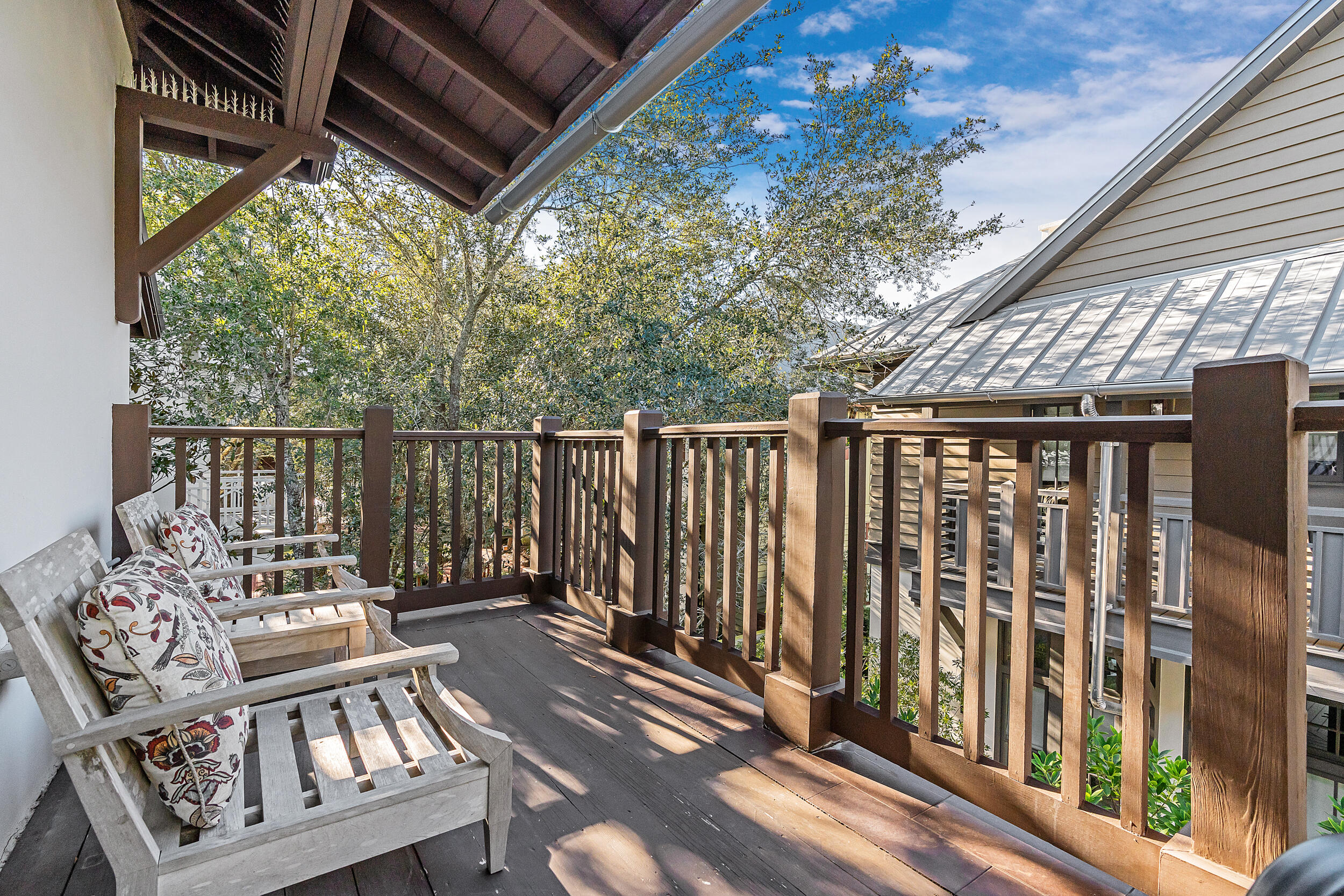 132 Kingston Road Rosemary Beach, FL 32461 - Photo 50 of 70 a balcony with wooden floor