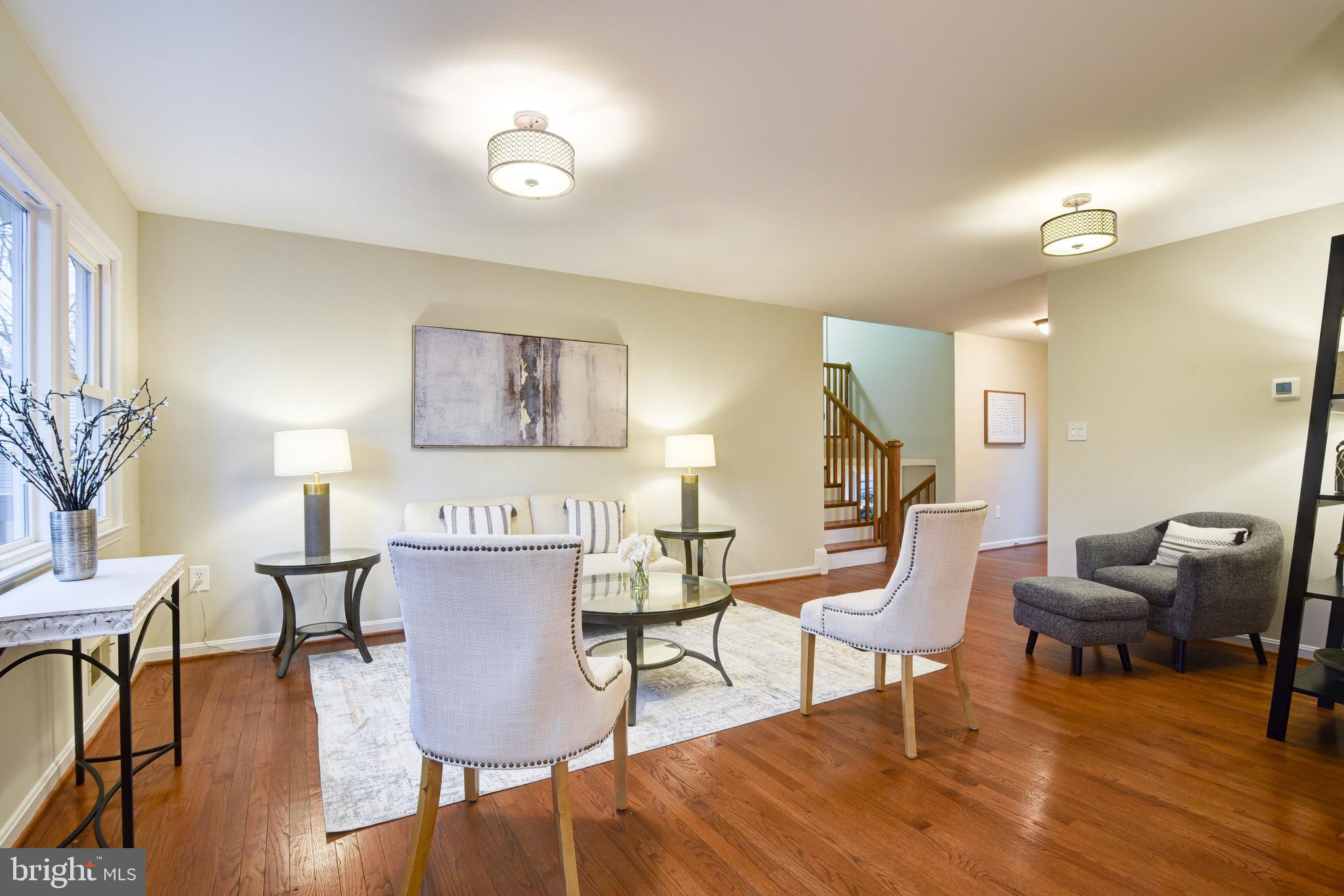 View of Living Room Towards Foyer.