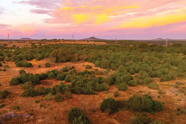 a view of city and mountain