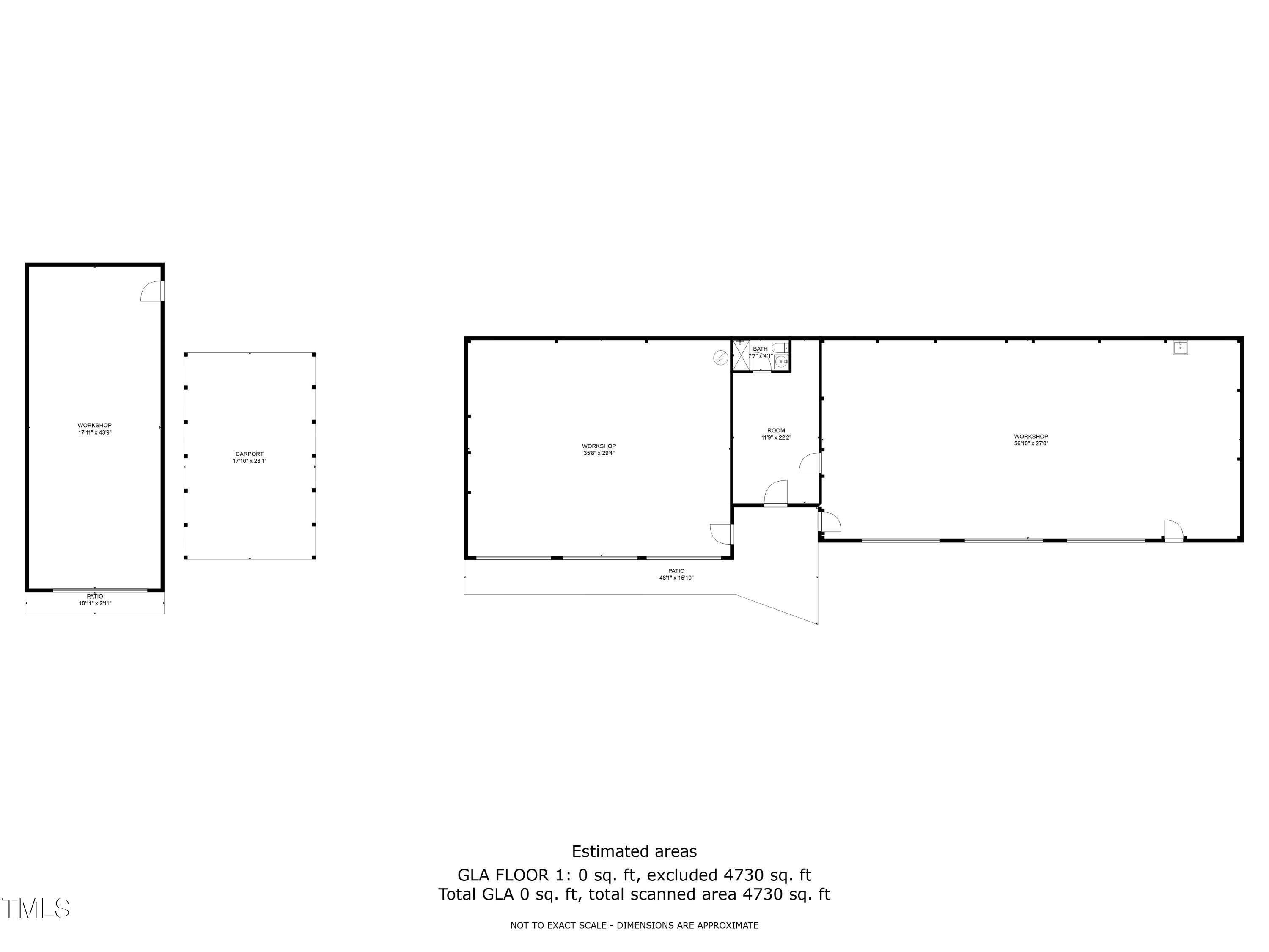 8480 Kennebec Road Willow Spring, NC 27592 - Photo 51 of 68 Detached Garage Footprint