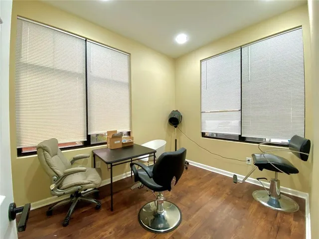 a room with furniture and windows