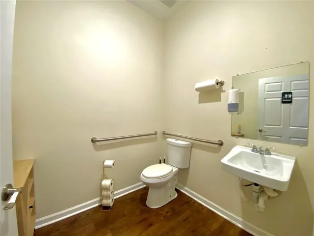 a bathroom with a sink and a toilet