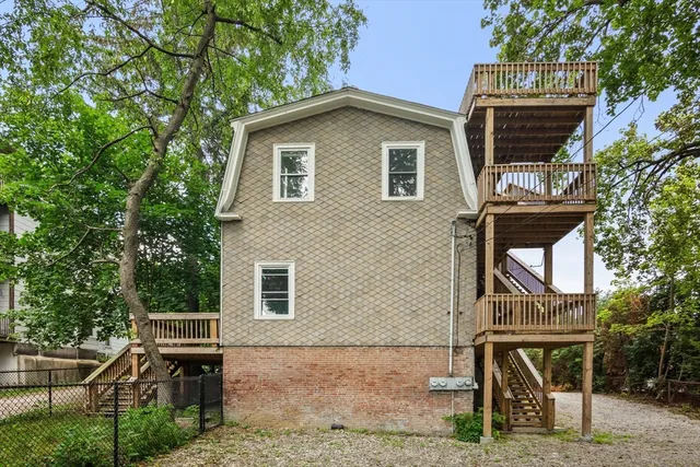 a front view of a house with balcony
