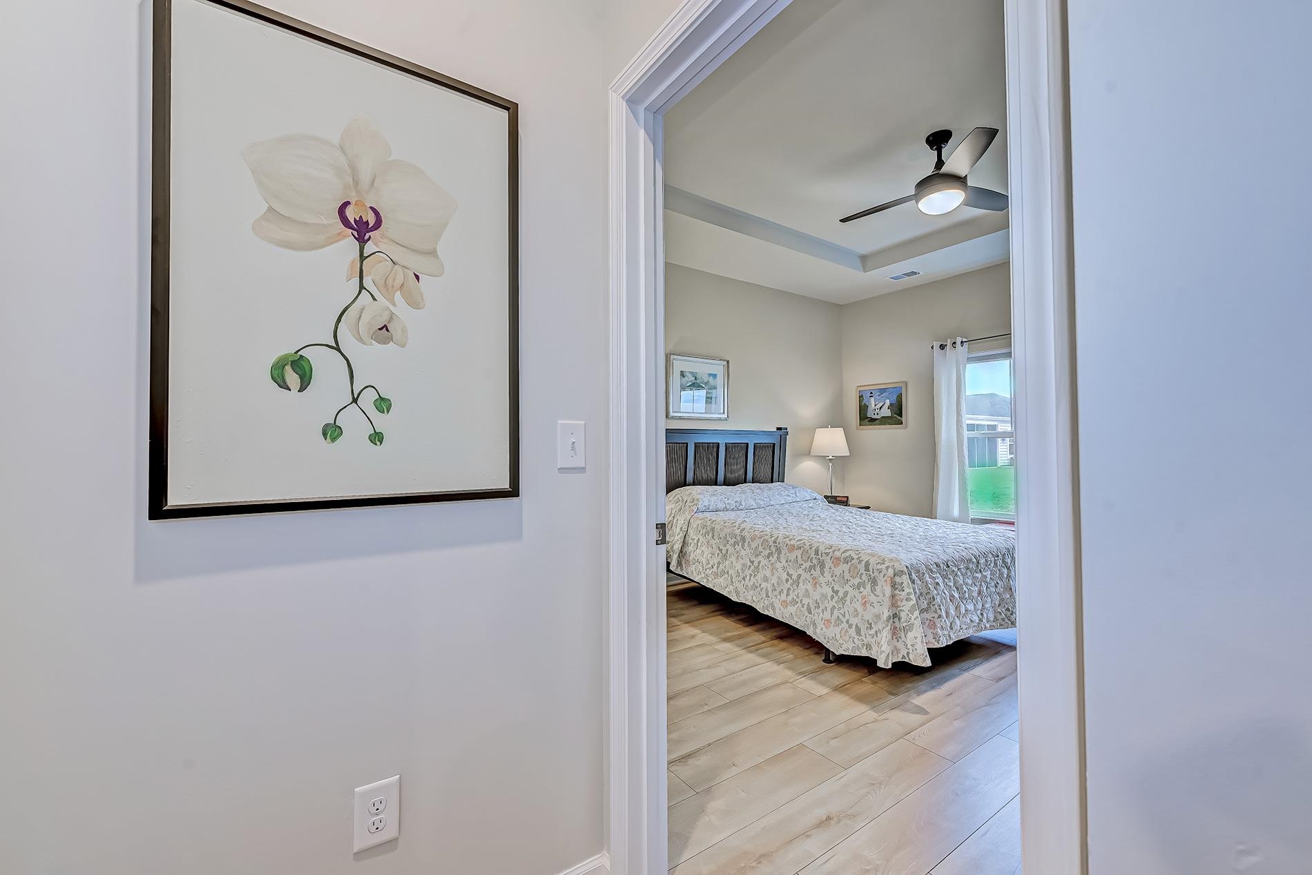 3016 Sistine Street Myrtle Beach, SC 29579 - Photo 14 of 39 Bedroom with light wood finished floors and ceiling fan