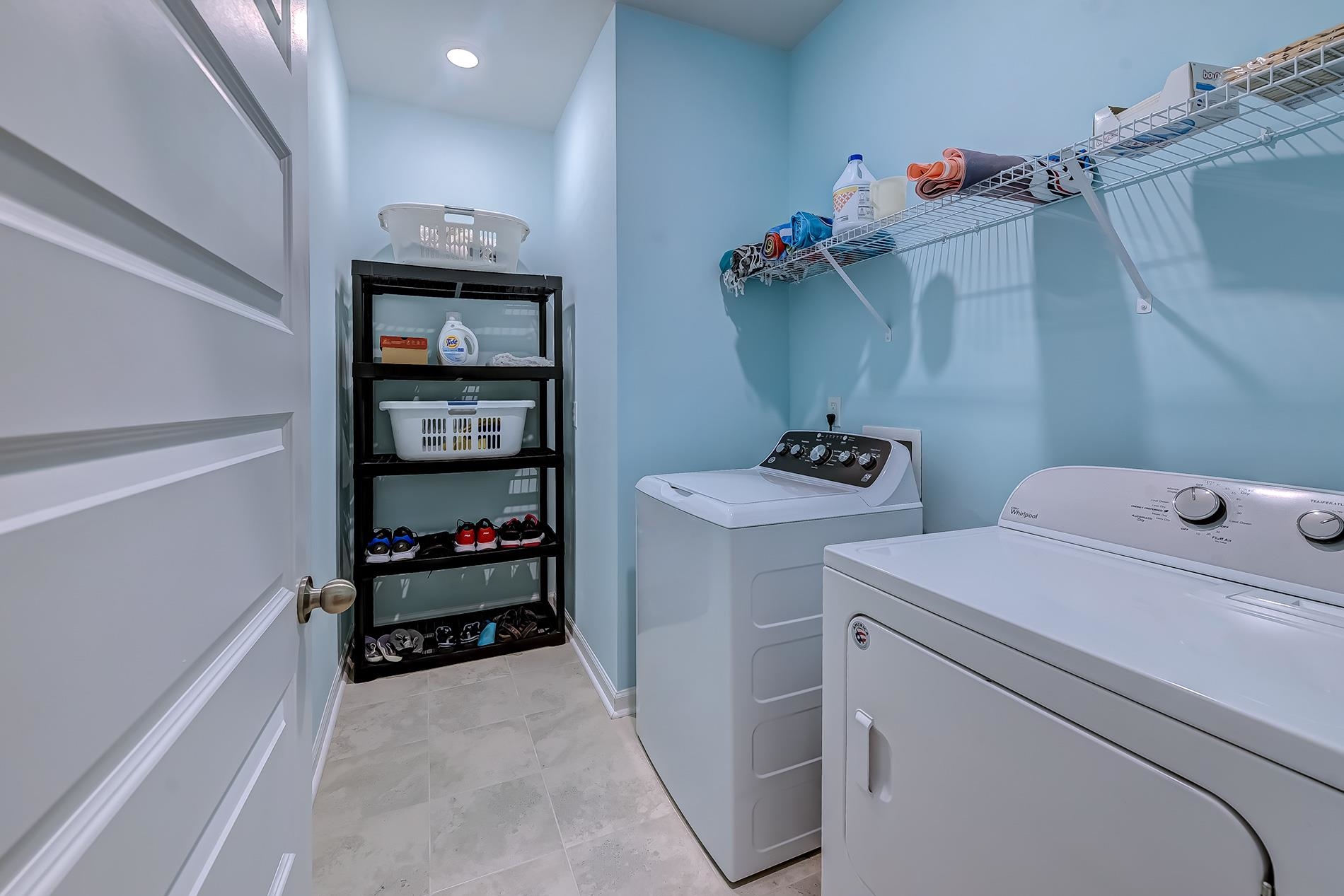 3016 Sistine Street Myrtle Beach, SC 29579 - Photo 30 of 39 Laundry room featuring washing machine and clothes dryer and recessed lighting