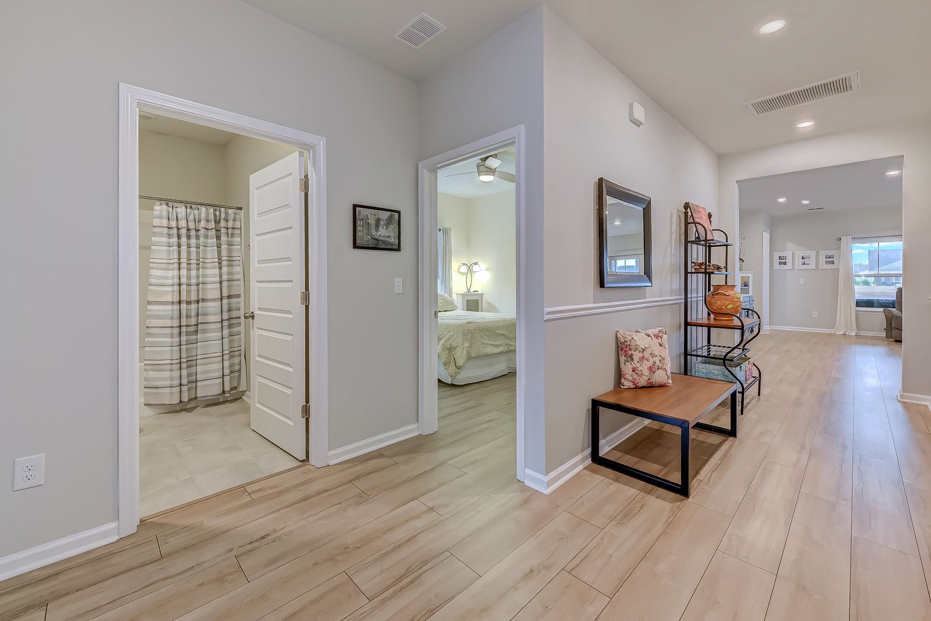 3016 Sistine Street Myrtle Beach, SC 29579 - Photo 5 of 39 Hallway with light wood-style flooring and recessed lighting