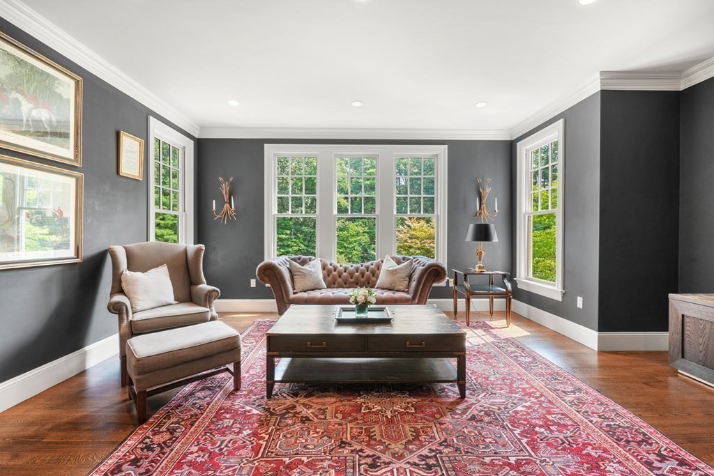 111 Lake Street Sherborn, MA 01770 - Photo 13 of 41 a living room with furniture and large windows