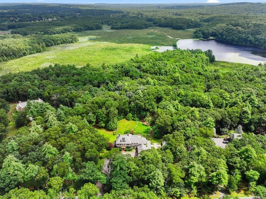 111 Lake Street Sherborn, MA 01770 - Photo 41 of 41 an aerial view of a houses with outdoor space and a lake view