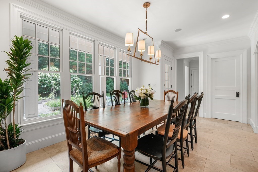 111 Lake Street Sherborn, MA 01770 - Photo 10 of 41 a view of a dining room with furniture window and wooden floor