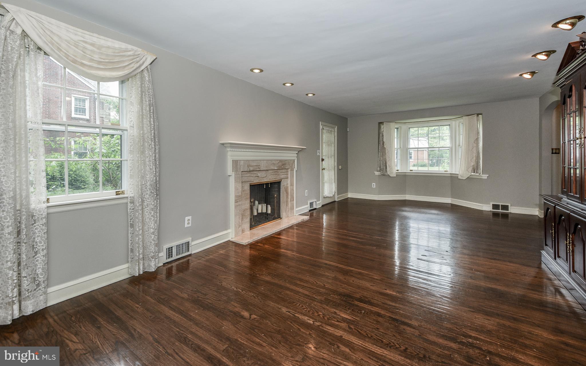 7804 Conwell Road Glenside, PA 19038 - Photo 15 of 33 Living Room with Fireplace