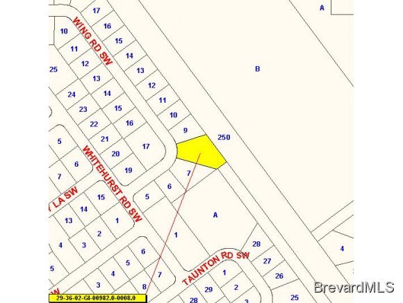 1019 Wing Road Southwest Palm Bay, FL 32908 - Photo 3 of 3 a bathroom with a sink a vanity and a shower curtain