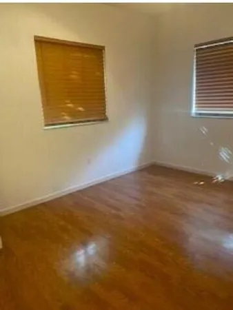 an empty room with a window