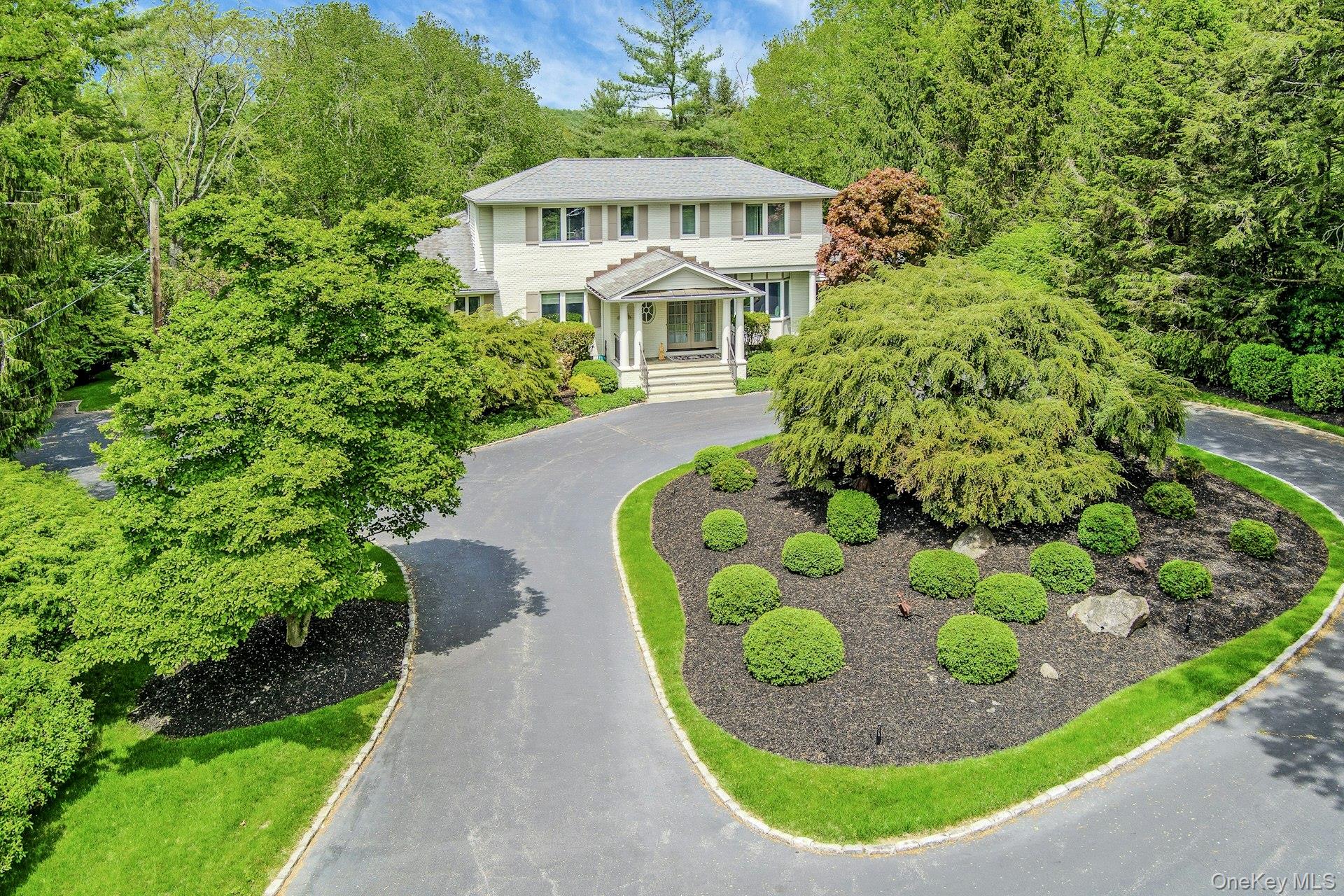 45 Jackson Road Bedford, NY 10506 - Photo 1 of 40 Aerial view of the beautiful entrance of 45 Jackson Road