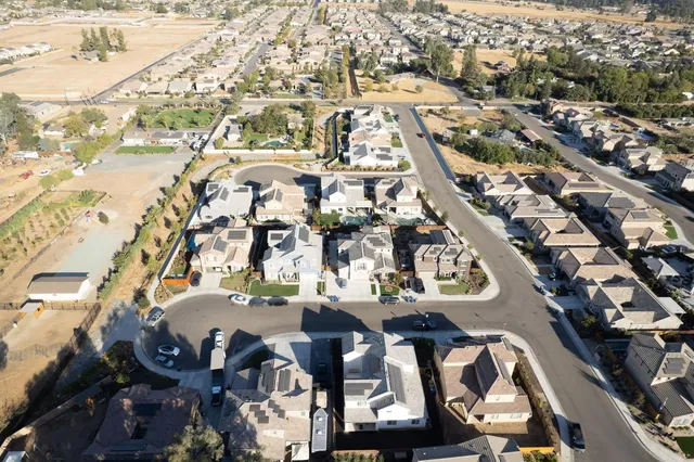 an aerial view of a city