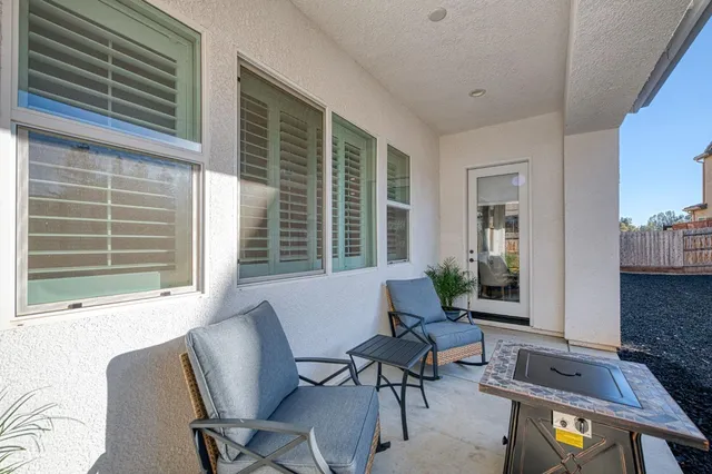 a backyard of a house