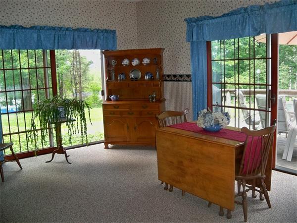 284 Mountain Road Gill, MA 01354 - Photo 6 of 28 a living room with furniture and a floor to ceiling window