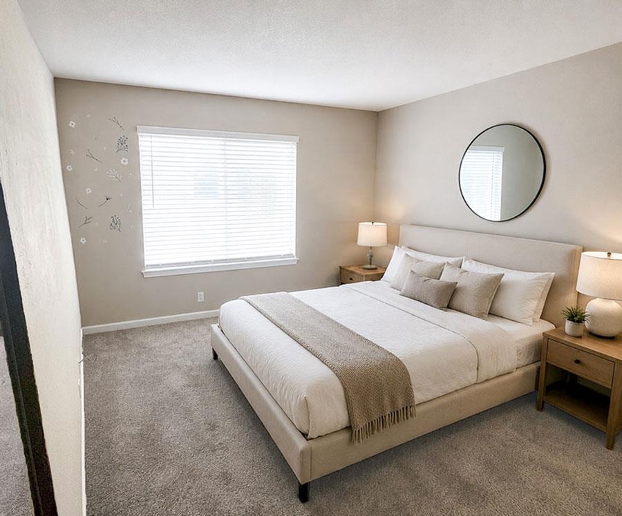 84 Rancho Drive, Unit H San Jose, CA 95111 - Photo 4 of 10 a bedroom with bed and a window
