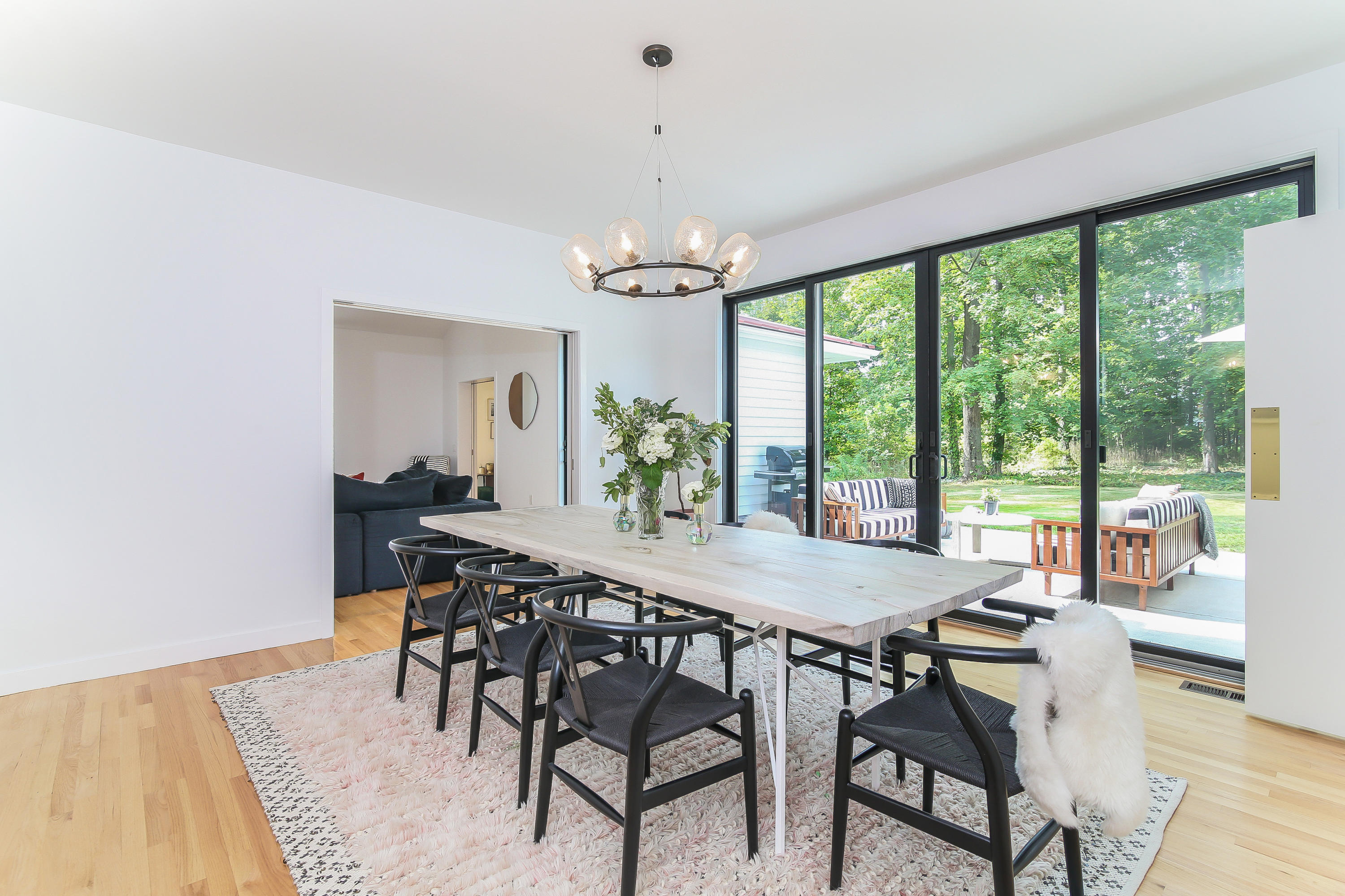 15 Marshall Ridge Road New Canaan, CT 06840 - Photo 8 of 30 a view of a dining room with furniture window and outside view