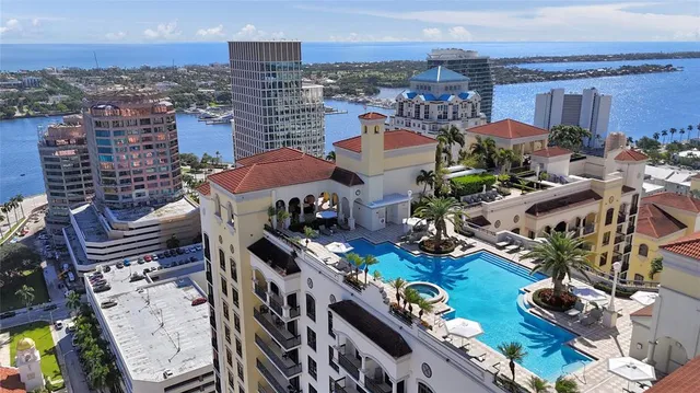 an aerial view of a city