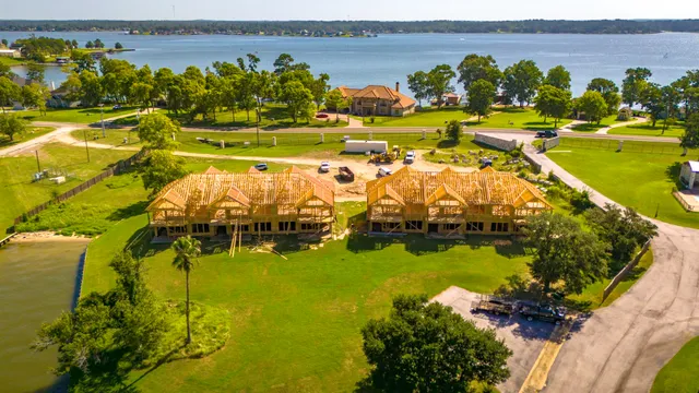 a view of a lake with a ocean view