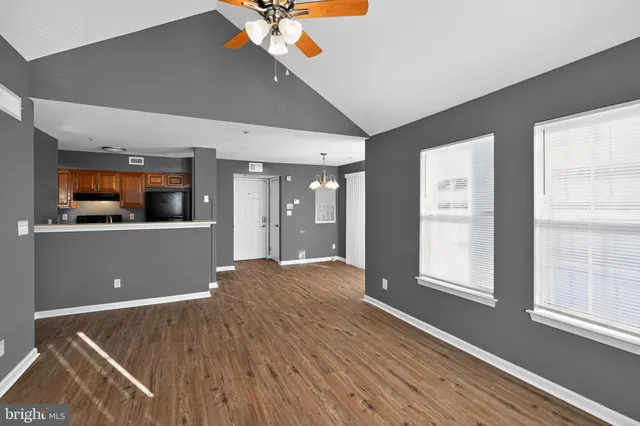 a view of a livingroom with a flat screen tv