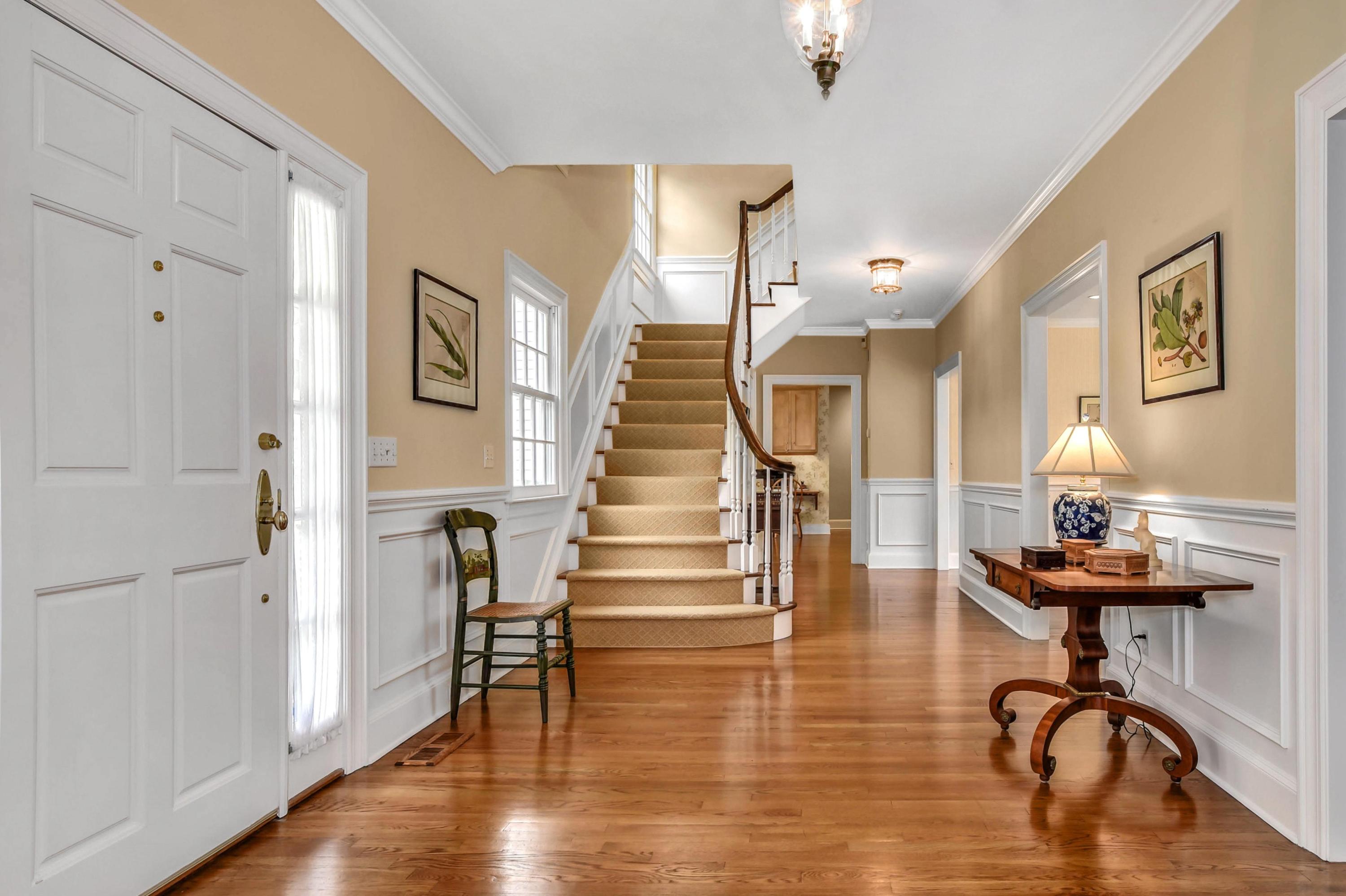 104 Christie Hill Road Darien, CT 06820 - Photo 17 of 38 a view of entryway with livingroom and wooden floor