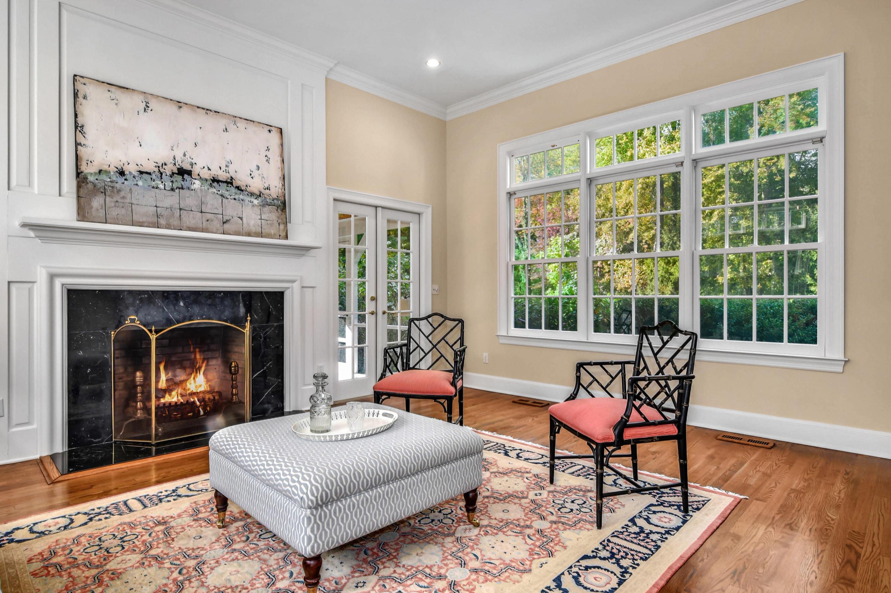 104 Christie Hill Road Darien, CT 06820 - Photo 4 of 38 a living room with furniture and a fireplace
