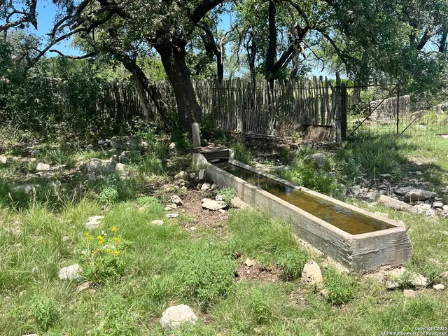 a view of a wooden door