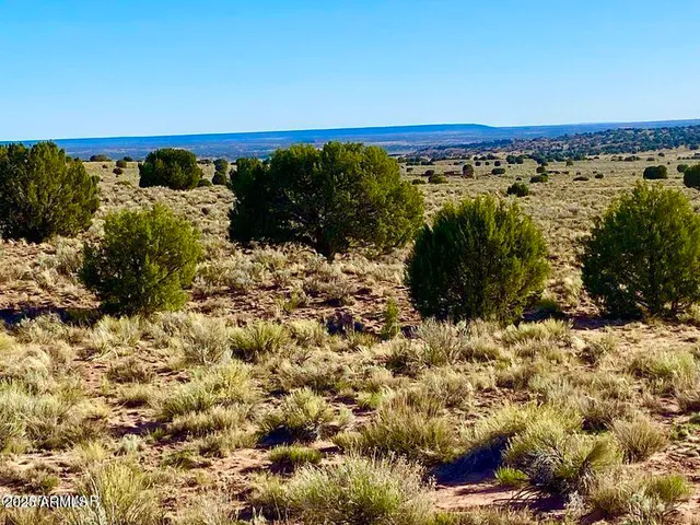 a view of a large body of water with a building in the background