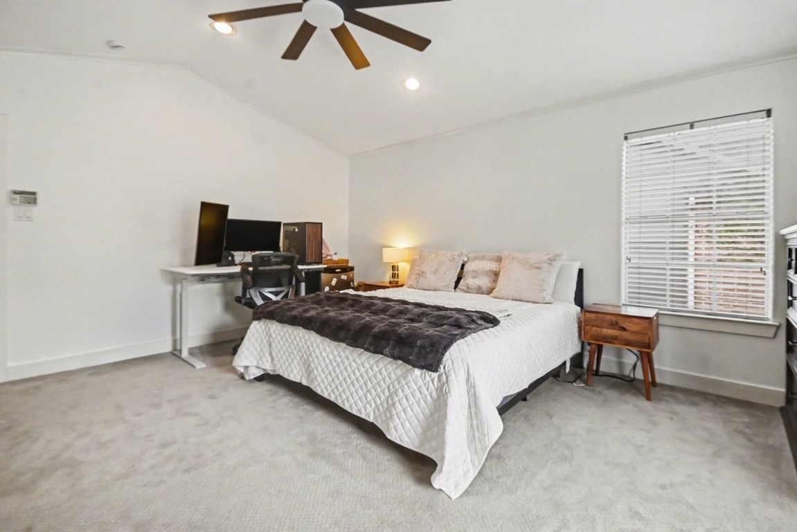 1470 Springrock Lane, Unit 6 Houston, TX 77055 - Photo 13 of 32 Oversized primary suite with vaulted ceilings located on the second floor.