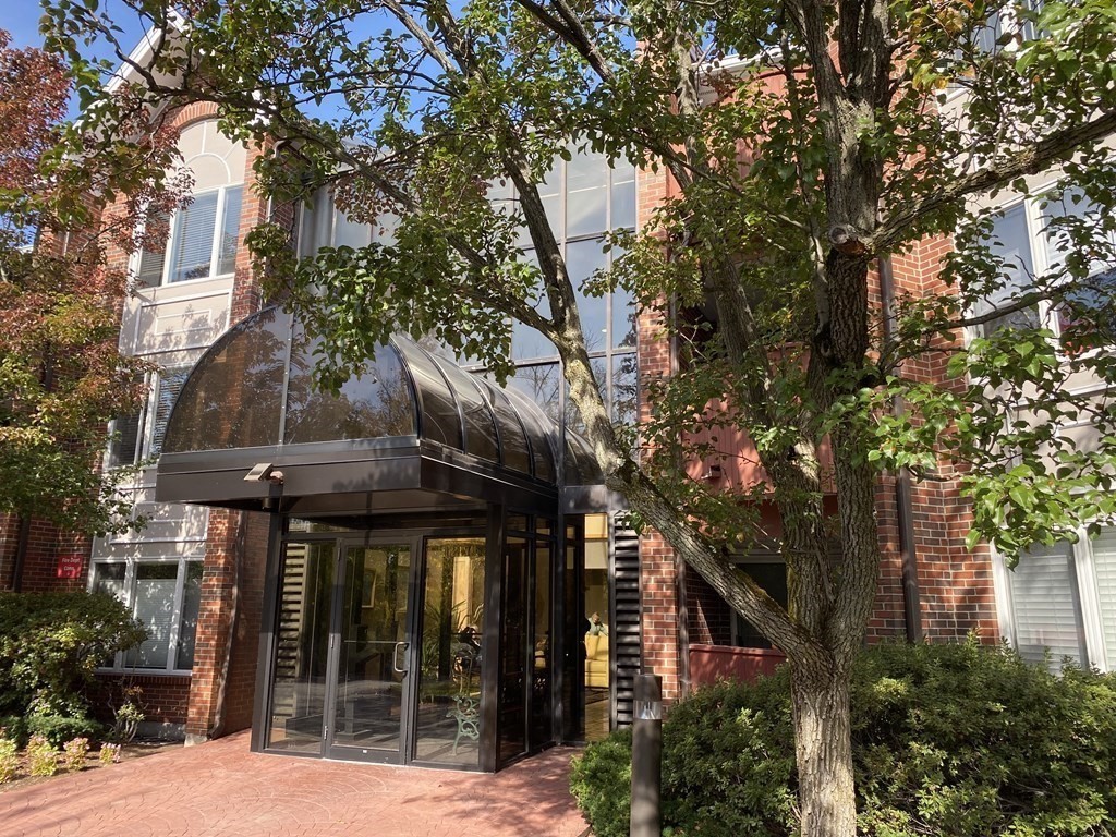 a view of street with sitting area