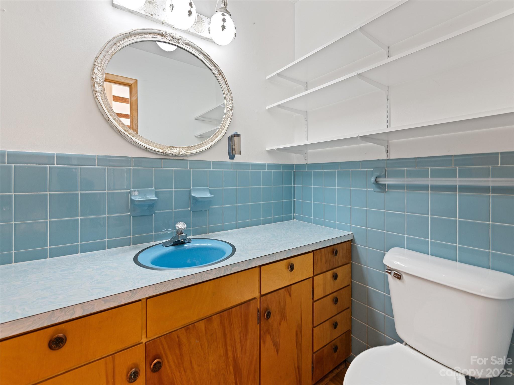 69 Patton Cemetery Road Swannanoa, NC 28778 - Photo 22 of 35 a bathroom with a toilet a sink and mirror