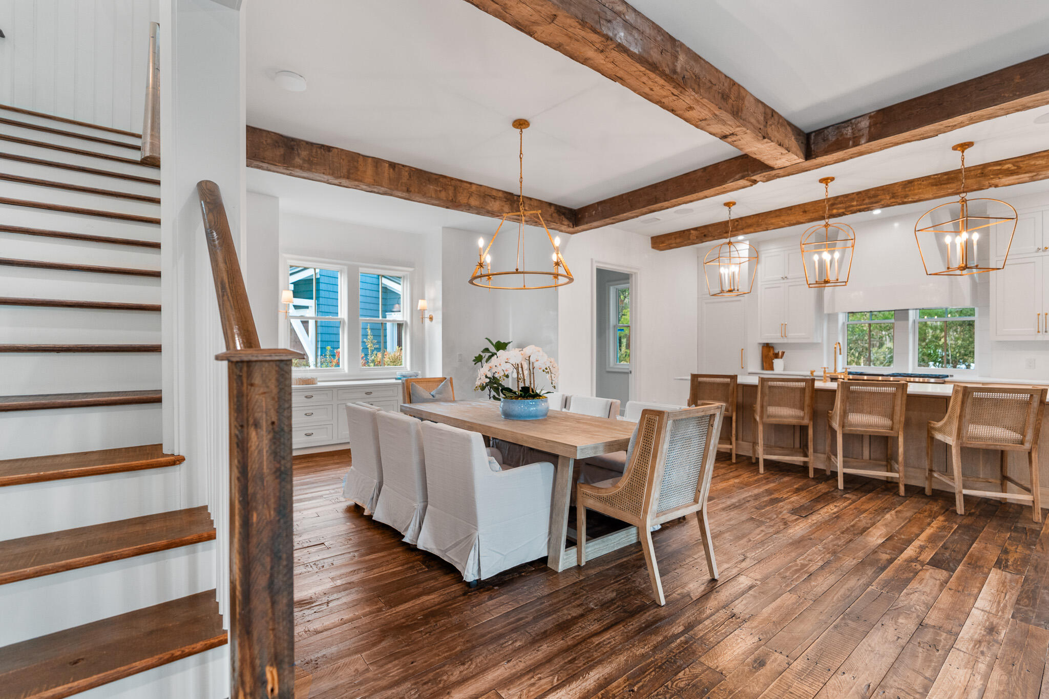 80 Shore Bridge Cir Inlet Beach Inlet Beach, FL 32461 - Photo 11 of 46 a view of a dining room with furniture window and wooden floor