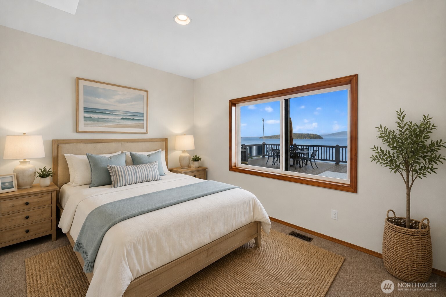 4623 Guemes Island Road Anacortes, WA 98221 - Photo 20 of 40 a bedroom with a bed and a window