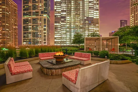 a outdoor space with a couch