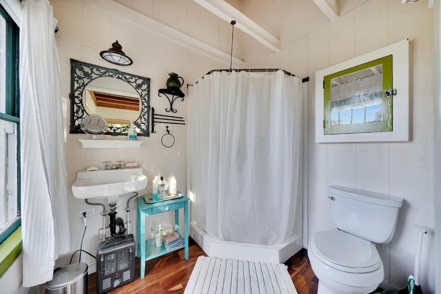 15579 Jesus Maria Road Mokelumne Hill, CA 95245 - Photo 29 of 91 a bathroom with a sink toilet and shower