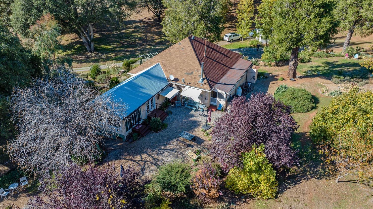 15579 Jesus Maria Road Mokelumne Hill, CA 95245 - Photo 76 of 91 a aerial view of a house with a yard basket ball court and outdoor seating