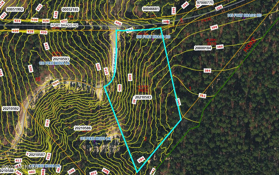 385 North Fort Bragg Road Southern Pines, NC 28387 - Photo 5 of 10 GIS Map Contour